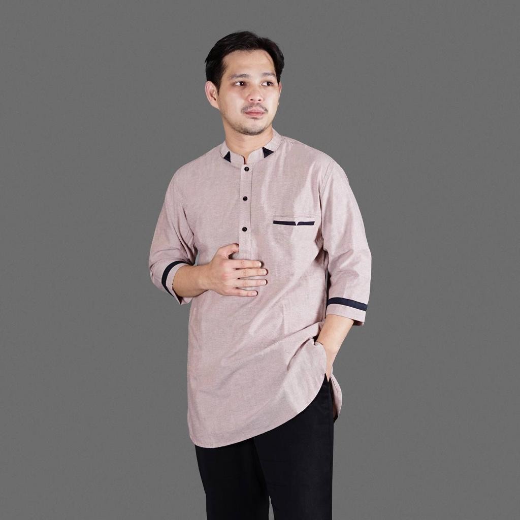 Sensor Koko Matt toyobo Fashion Pria Muslim Lengan panjang full Cotton