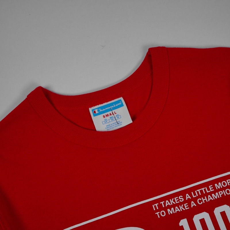 CHMPN Tshirt Heritage Box Logo 100 Red