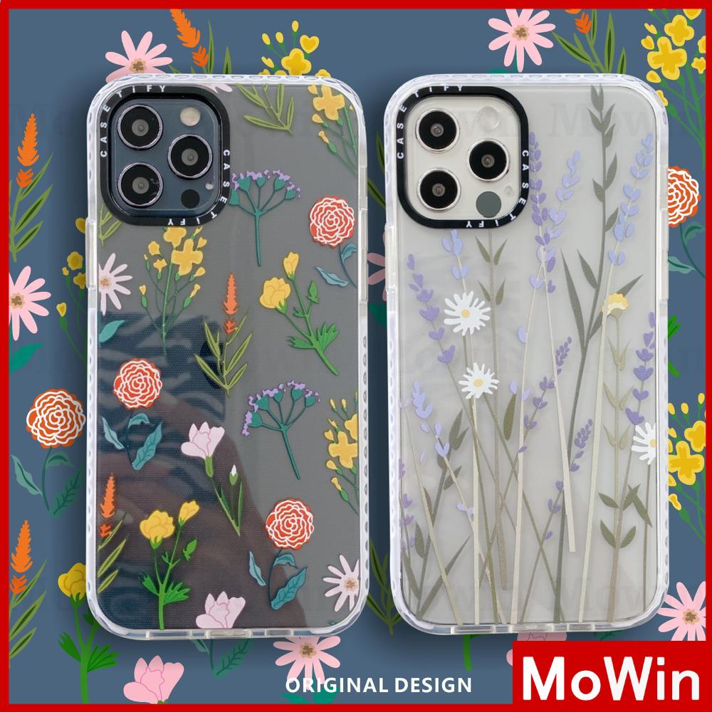 Mowin Soft Case Tpu Transparan Shockproof Motif Bunga Untuk Iphone 12 Pro Max 12 Max Xr Mini 7 7plus 8plus 11 Pro Se2020 Xs