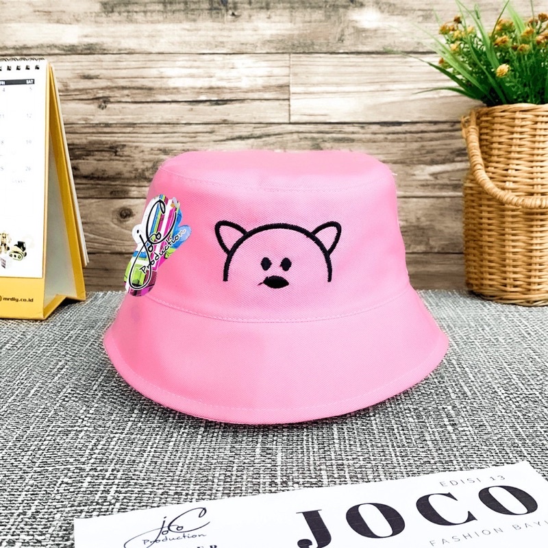 Topi anak Bucket Bordir BEAR / Bucket anak Laki laki perempuan