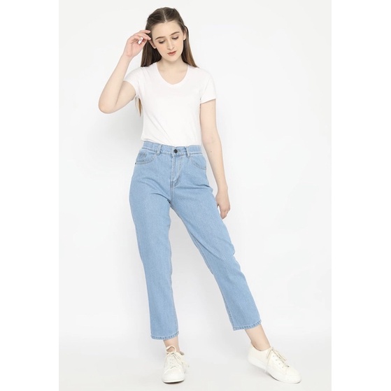 SEVINS - highwaist boyfriend  jeans celana panjang/ HW Boyfriend jeans