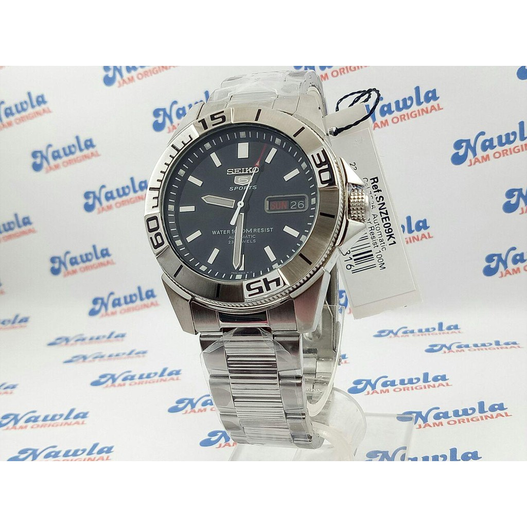 Seiko 5 Sports SNZE09K1 Black Dial | Jam Tangan Pria SNZE09