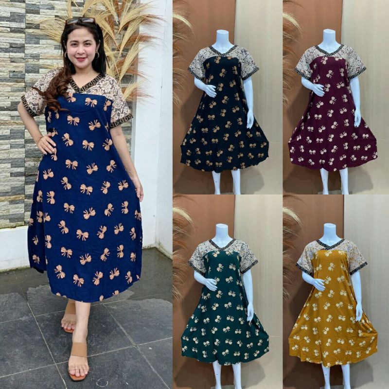 DASTER ARAB BRUKAT RENDA TERLARIS TERBARU TERMURAH LENGAN PENDEK REALPICT - FASHION WANITA - DRESS W