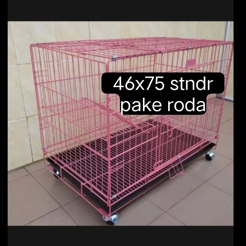 Kandang kucing XXL / kandang 75cm / kandang jumbo-Standar + roda