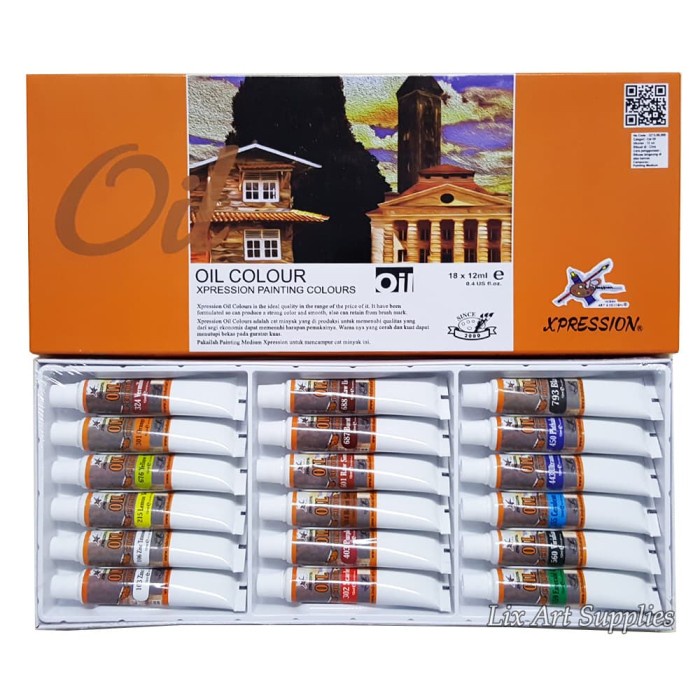 

Xpression Oil Color Set 18 - 1388B / Cat Minyak Set 18x12ml