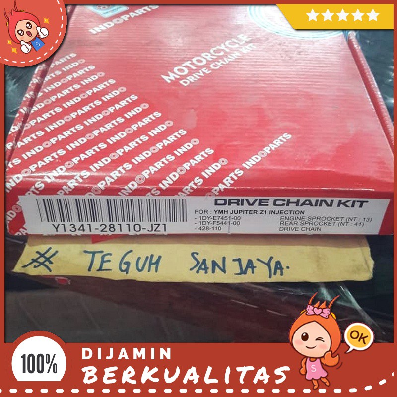 Gir Set / Gear Set Yamaha Jupiter Z1 Injection Asli Original Indoparts Sparepart Motor Murah