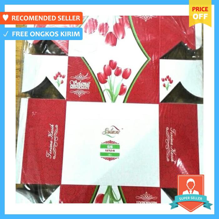 

Dus Snack/Kue 12X14 Putih Polos&Bunga