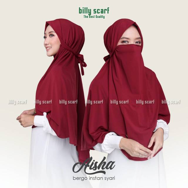 AISHA SYARI NIQOB/HIJAB MASKER SYARI/SYARI NIQOB/BILLY NIQOB