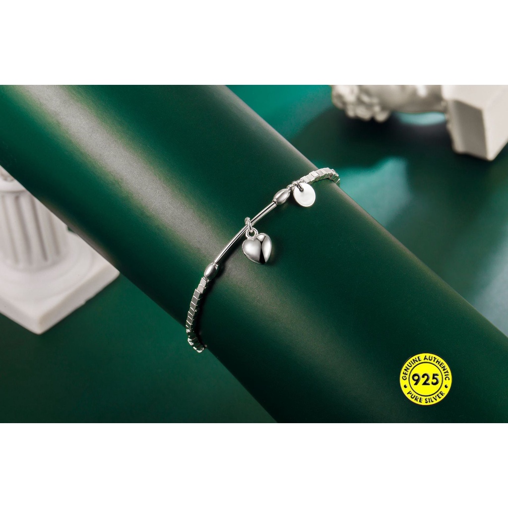 Gelang Bentuk Hati Tahan Air Anti Karat Ukuran Dapat Disesuaikan