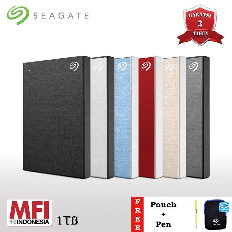 Seagate Backup Plus Slim Harddisk Eksternal 1TB 2.5Inch