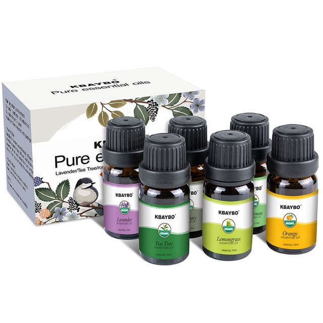 Kbaybo Pure Essential Fragrance Oils Aromatherapy Diffusers 10ml 6 PCS