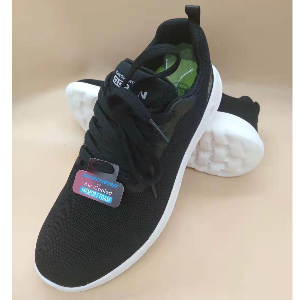 SKECHERS kasual sepatu casual  pria  slip on cowok sepatu hitam rajut pria shoes