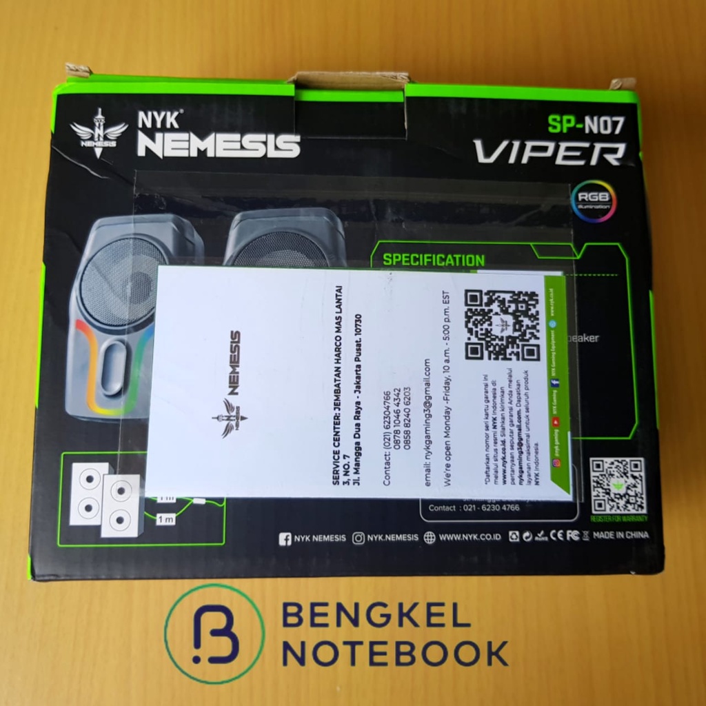 Speaker Gaming PC Laptop USB NYK Nemesis SP-N07 Viper 3D Sound