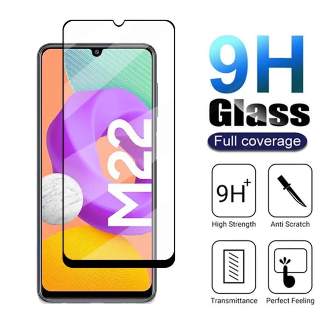 PROMO Tempered Glass SAMSUNG M22 Full Layar Screen Guard Protector Antigores Kaca