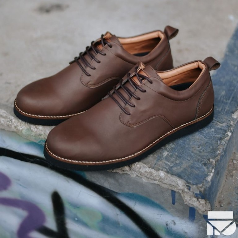 Sepatu Vintage Klasik Sporty Pria Cowok Men Derby Original Footwear | ALASKA BROWN | FORIND x FSTP