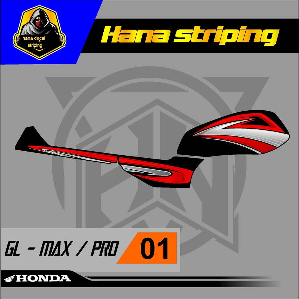Stiker variasi Sticker Striping Lis Variasi GL PRO - GL MAX variasi desain 01