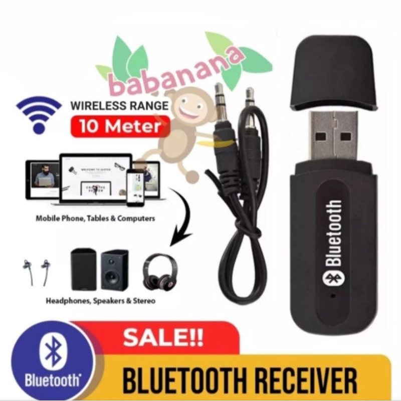 USB bluetooth receiver dongle aux audio adapter konektor converter