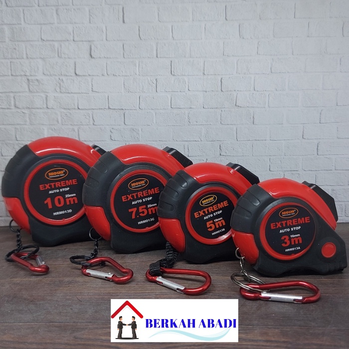 Meteran Hioshi Extreme 3 M/ 5 M/ 7,5 M/ 10 M/ Meteran Tukang Bangunan
