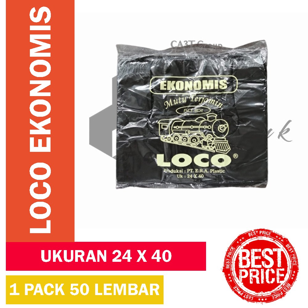 Loco Ekonomis 24 x 40 Hitam Kantong Plastik Kresek Murah Berkualitas