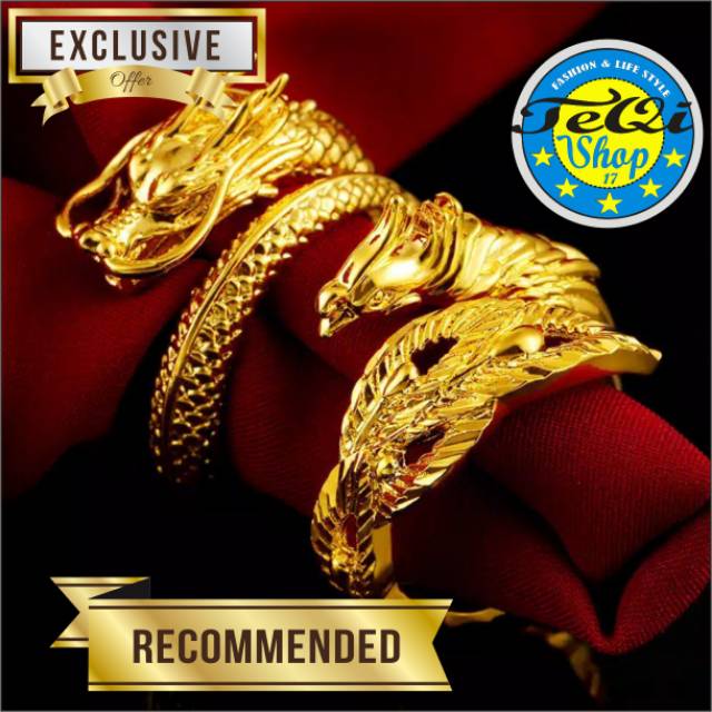 CINCIN NAGA & KUDA LAUT EMAS | CINCIN DRAGON PHOENIX  RING GOLD