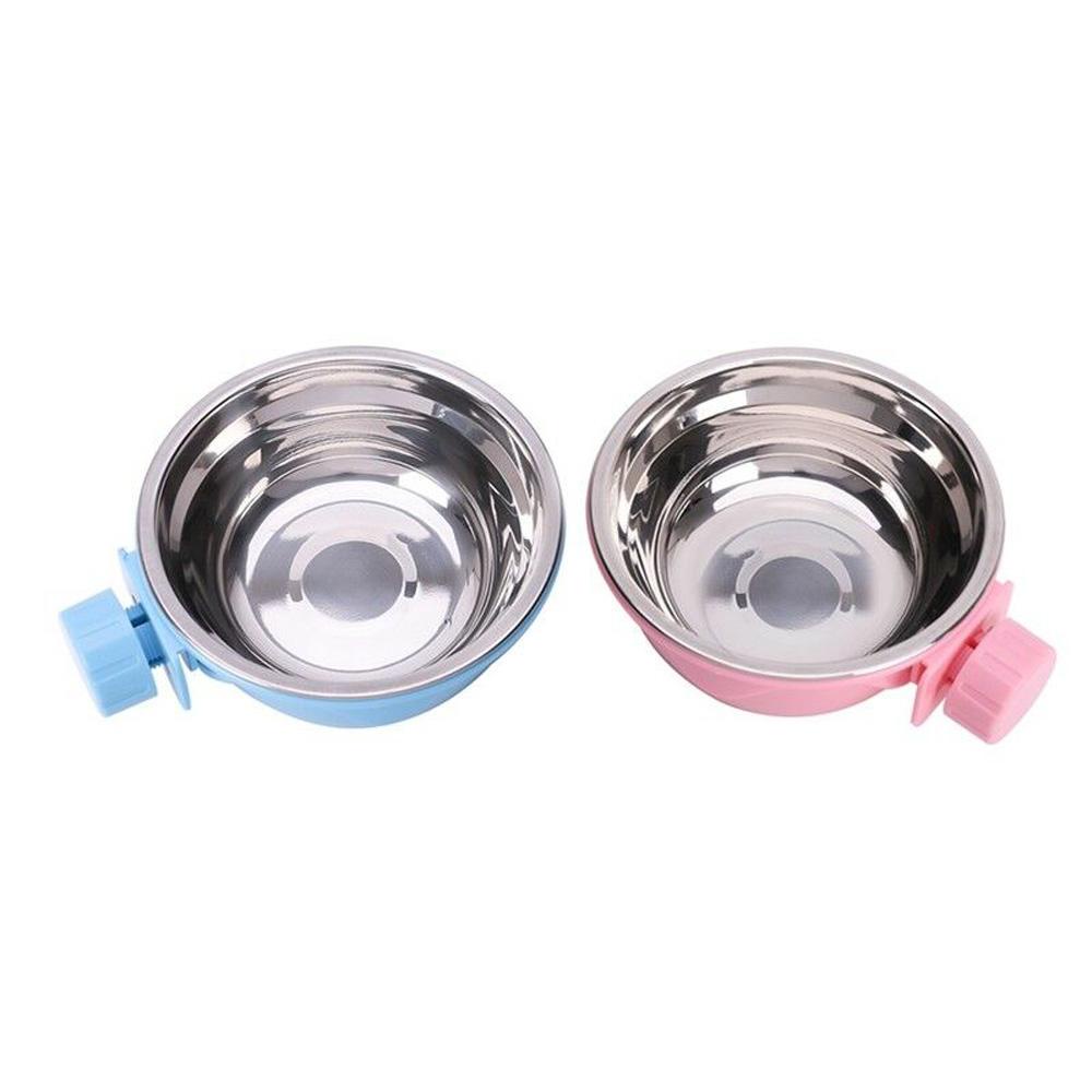 [Elegan] Mangkuk Anjing Portable Plastik Training Untuk Kandang Puppy Dish Feeding Bowl