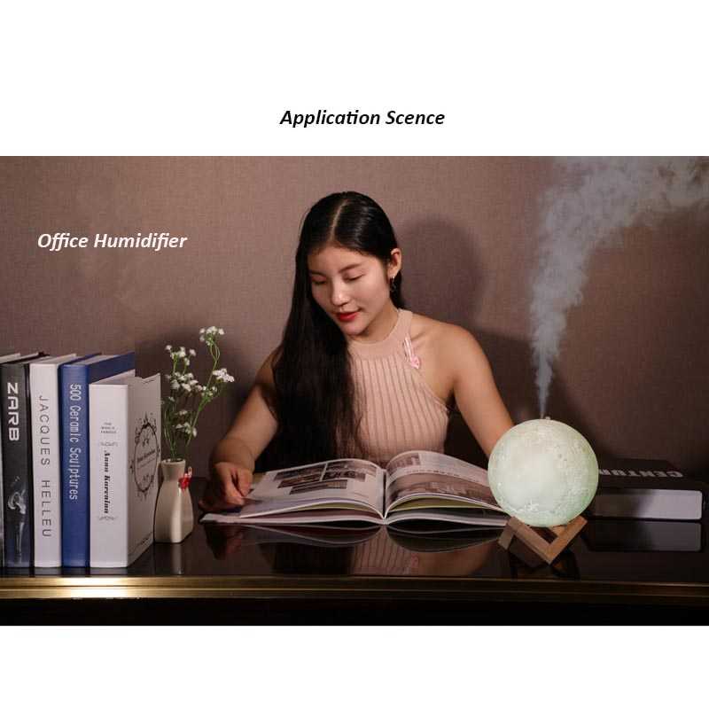 (BISA COD) RVOSTR  Air Humidifier Lampu Tidur 3D Moon Night Light - Humi AX-08