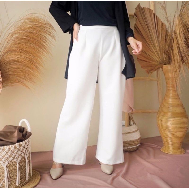 COD✅ KULOT SAKU ~ SIZE REMAJA &amp; JUMBO up BB 90kg 4XL READY / SCUBA PREMIUM Tebal &amp; Nyaman Melar celana panjang wanita/kulot/XXXXL/kasual/big size/original/bawahan wanita/muslimah