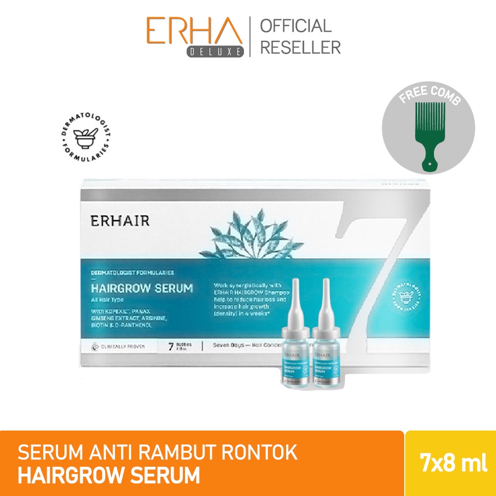 ERHAIR HairGrow Serum 7x8 ml - Serum Anti Rontok &amp; Penumbuh Rambut Ekstrak Ginseng