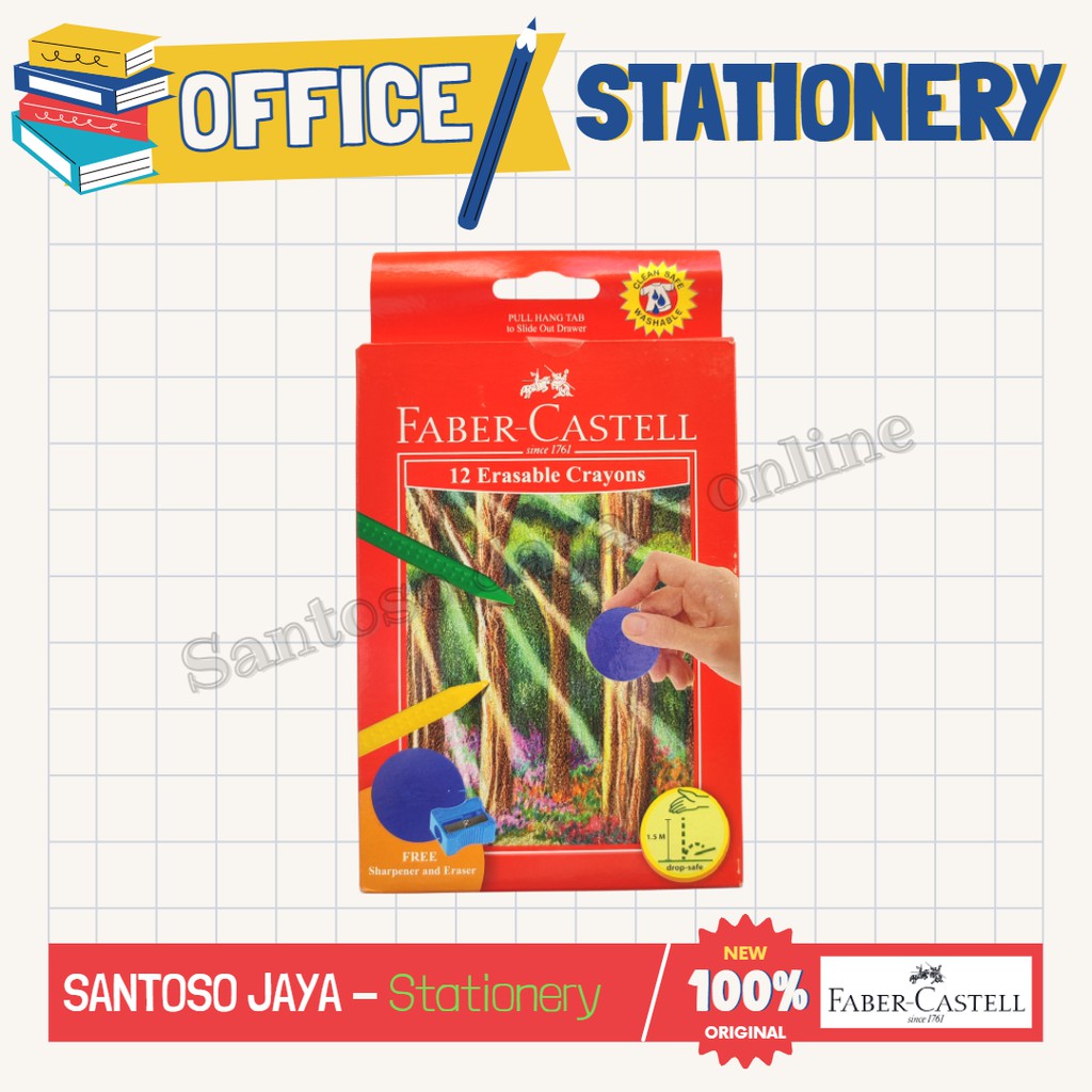 

Erasable Crayon FABER CASTELL 12 Warna - Krayon Hapus 122530