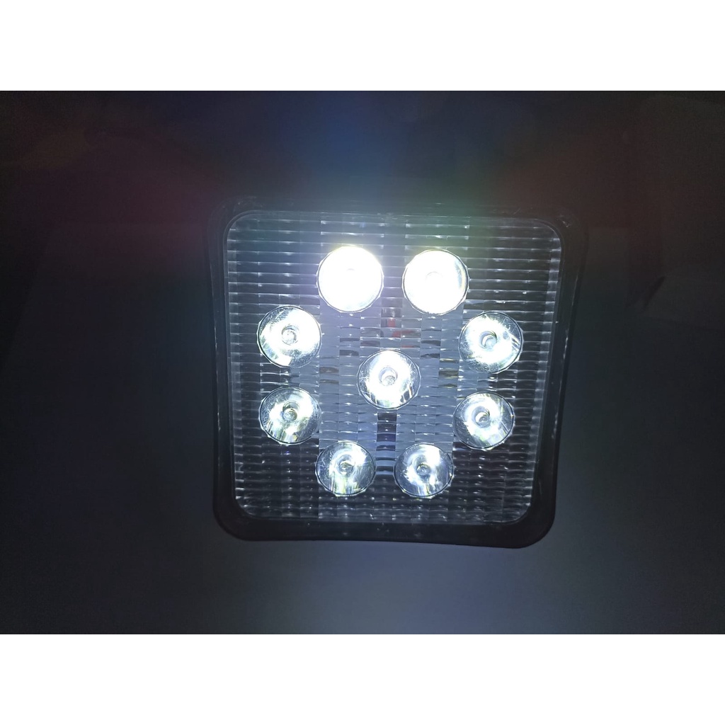 Lampu Led Sorot WORKLIGHT LED Kotak 27 Watt Tembak 9 MATA Motor Mobil