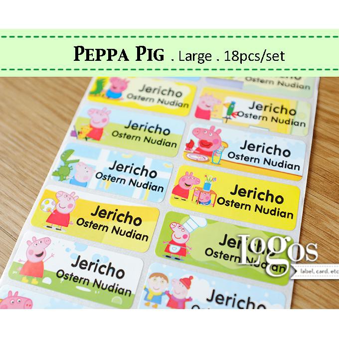 

Siap Kirim Peppa Pig Large. Stiker Label Nama Waterproof Stiker Nama Anak Piggy Dijamin Ori