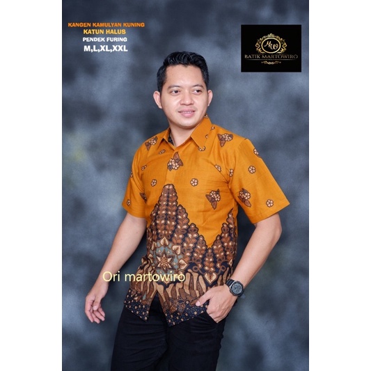 Batik Pria KANGEN KAMUYAN KUNING Full Furing Katun Halus Size M-XXL High Quality