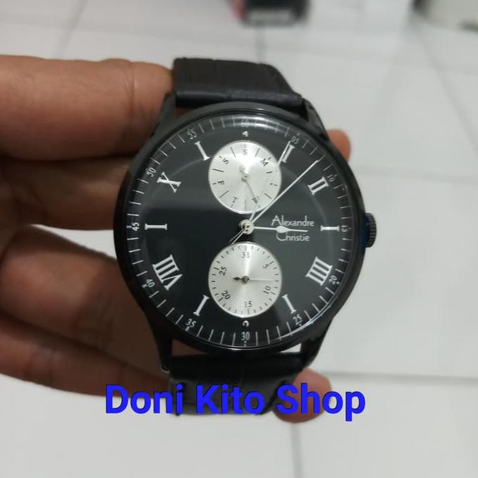 Jam Tangan Pria Original Alexander Cristie AC6437 Black