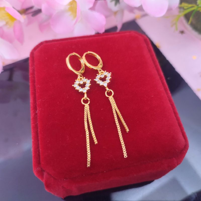 Anting yaxiya capit model hati panjang dewasa model love