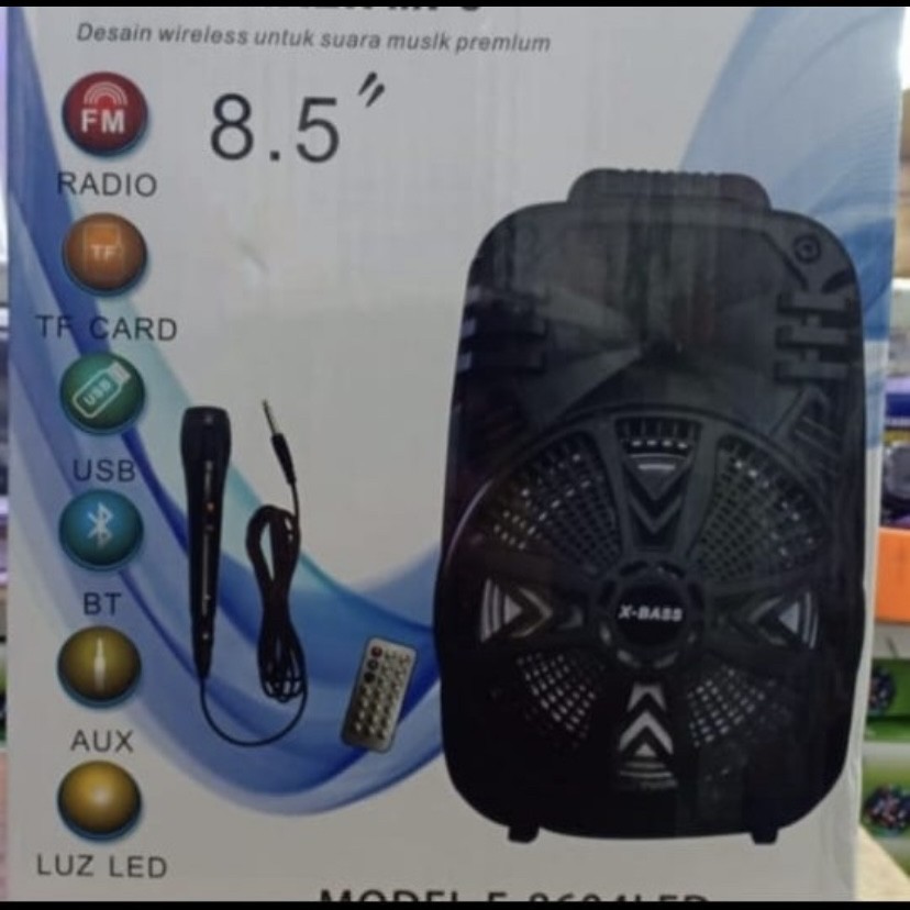 COD Speaker Bluetooth Fleco F-8603 Bonus Mic/Speaker Fleco Bloetooth F 8603/Salon Aktif
