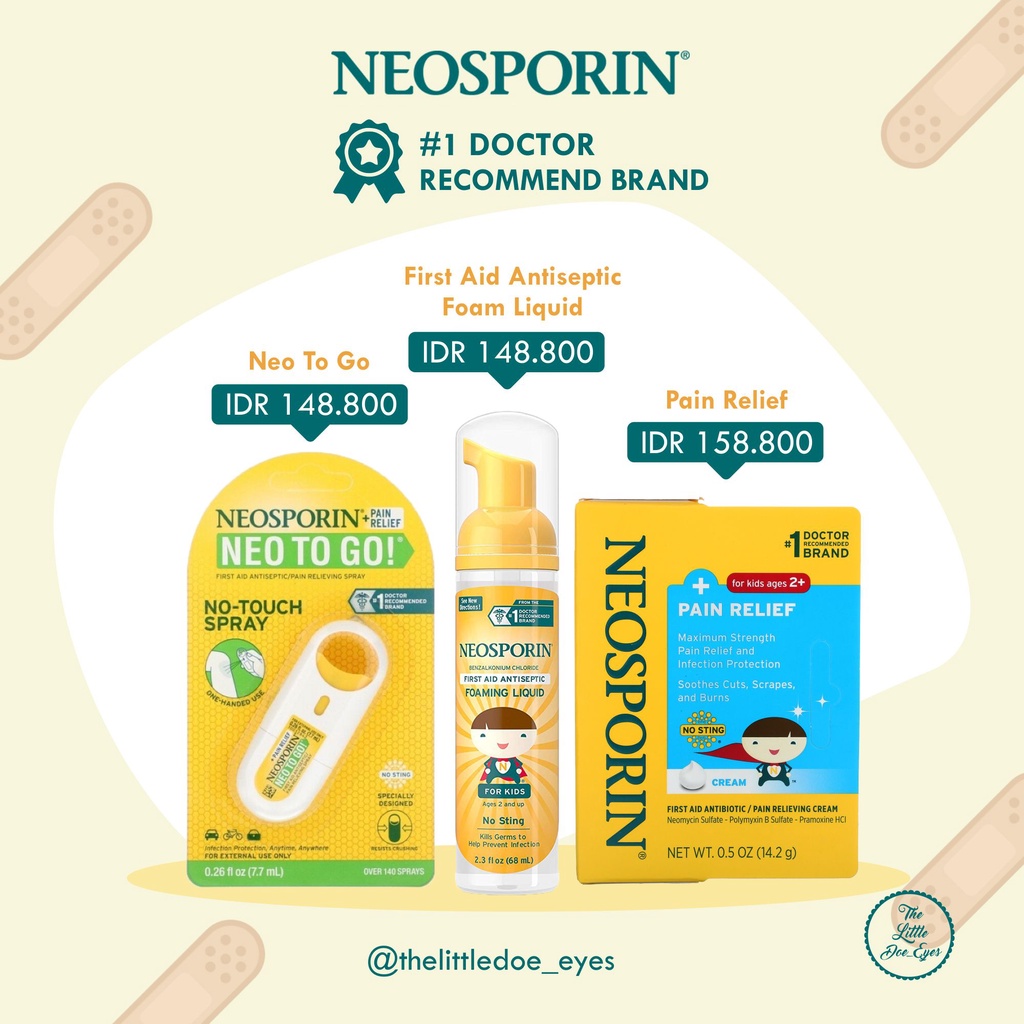 [READY] Neosporin Fist Aid Antiseptic Foaming Liquid / Neo to Go / Pain Relief EXP  2023