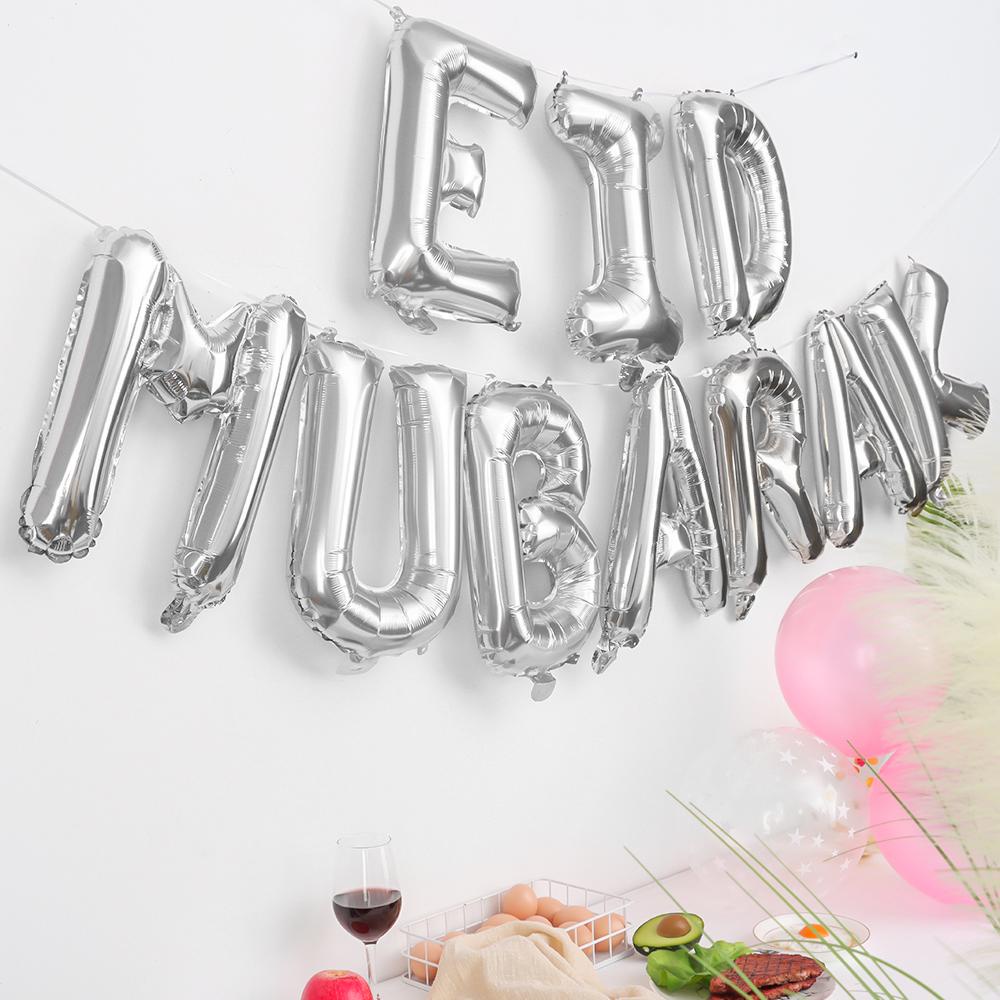 Suyo Balon Foil Motif Eid Mubarak Ukuran 16 Inch Untuk Dekorasi Pesta