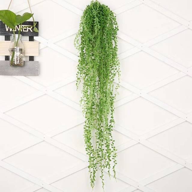 Tanaman String Of Pearl Artifisial Kaktus Sukulen Dekorasi Pot Gantung Suculen Cactus Plastik