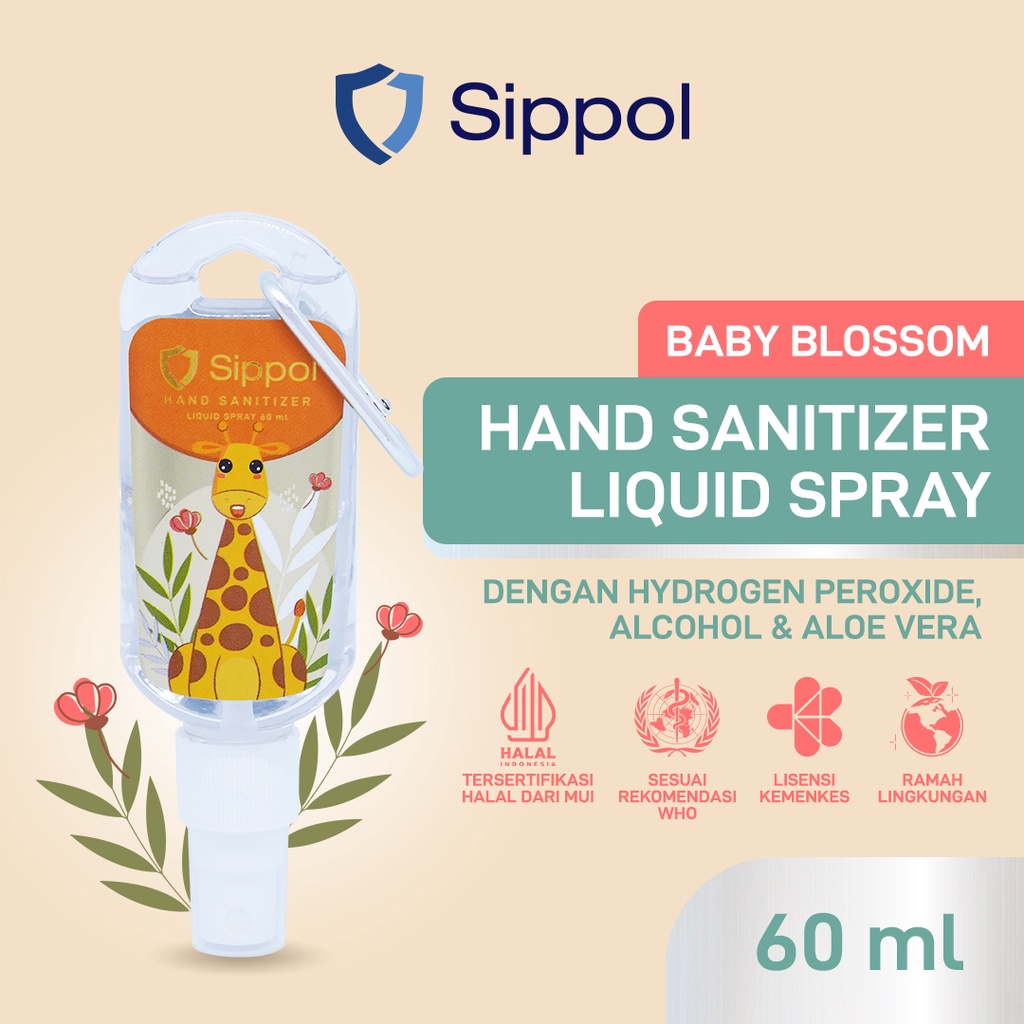 Sippol Hand Sanitizer Kids 60 ml Jerapah ( Baby Blossom )