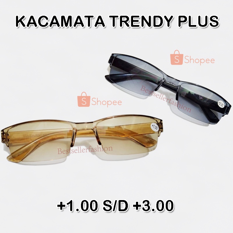 Kacamata baca trendy plus anti UV ukuran Plus (+)0.50 s/d 4.00 UNISEX