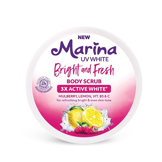 Marina Body Scrub UV White | Healthy &amp; Glow  | Bright &amp; Fresh | 200ml