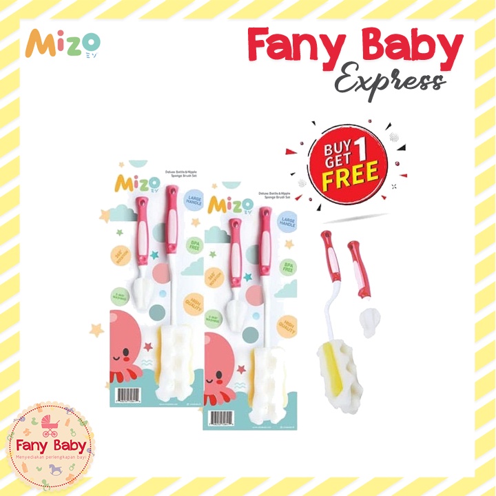 MIZO BOTTLE NIPPLE BRUSH SPONGE / BUNDLING BUY 1 GET 1