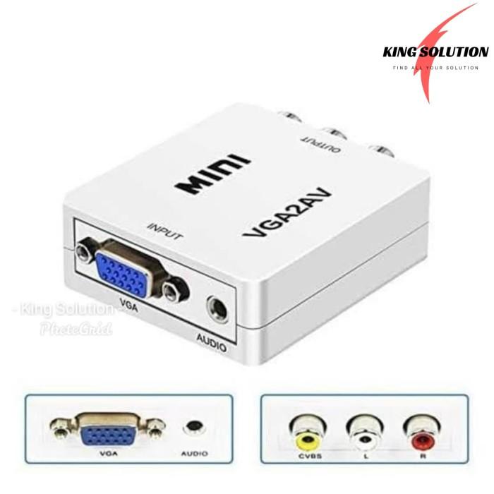 Vga To Rca Converter / Converter Vga To Av / Vga To Av Mini Converter