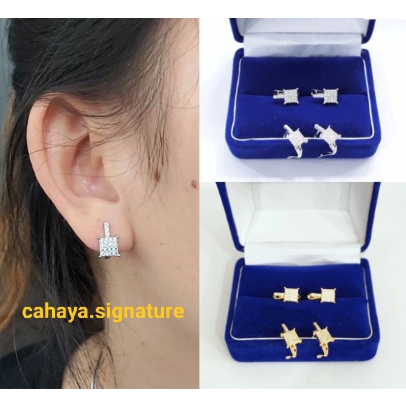 ANTING JEPIT PERAK 925 LAPIS MAS IMPORT