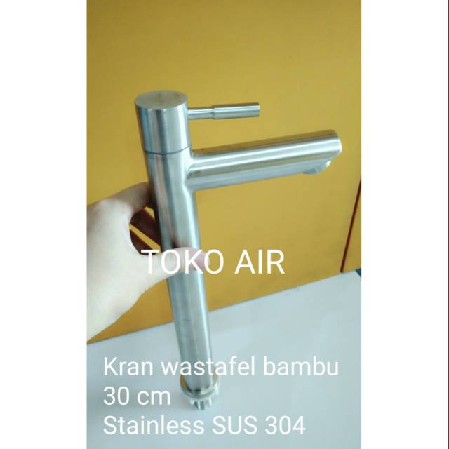 Kran wastafel SUS 304 30 cm / Kran cuci tangan/ Kran bambu