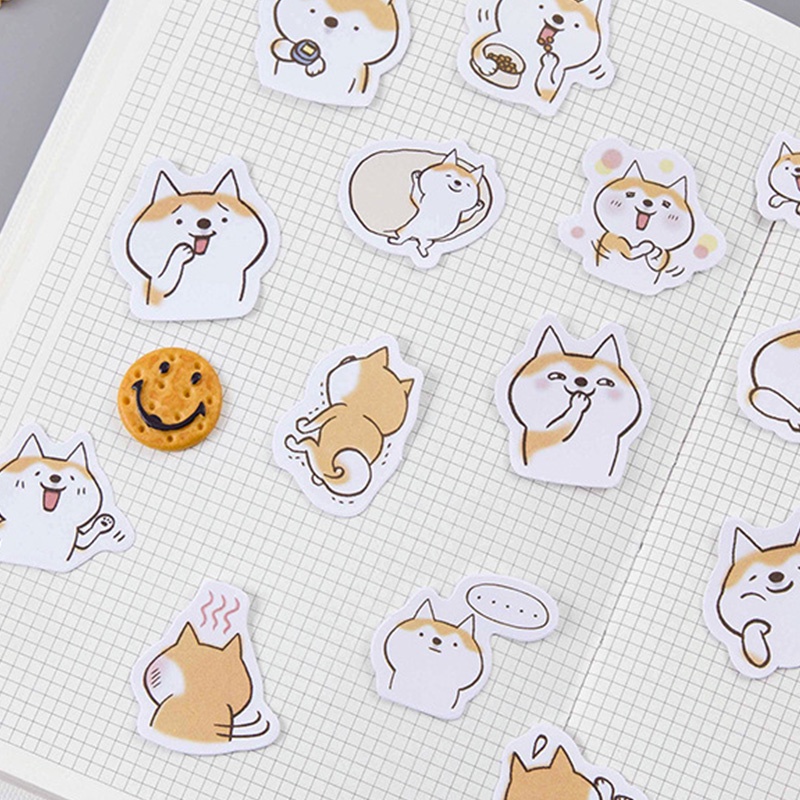 45pcs Stiker Desain Kartun Binatang Model Diy, Anti-Air