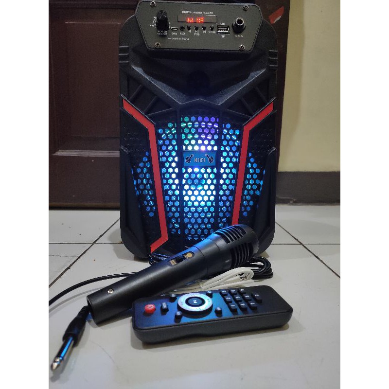 speaker bluetooth portable bonus Microphone dan remote speaker karaoke