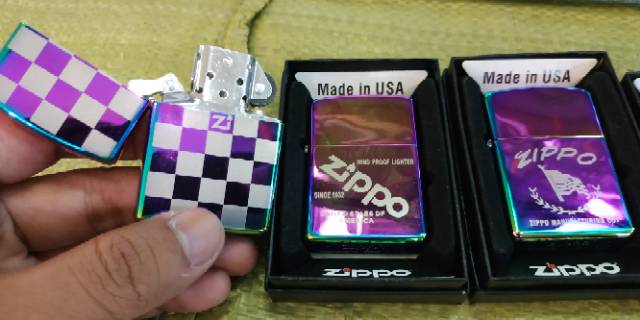 ZIPPO RAINBOW GRADE ORI EKSLUSIF | KOREK ZIPPO PELANGI | INCLUDE BOX EKSLUSIF