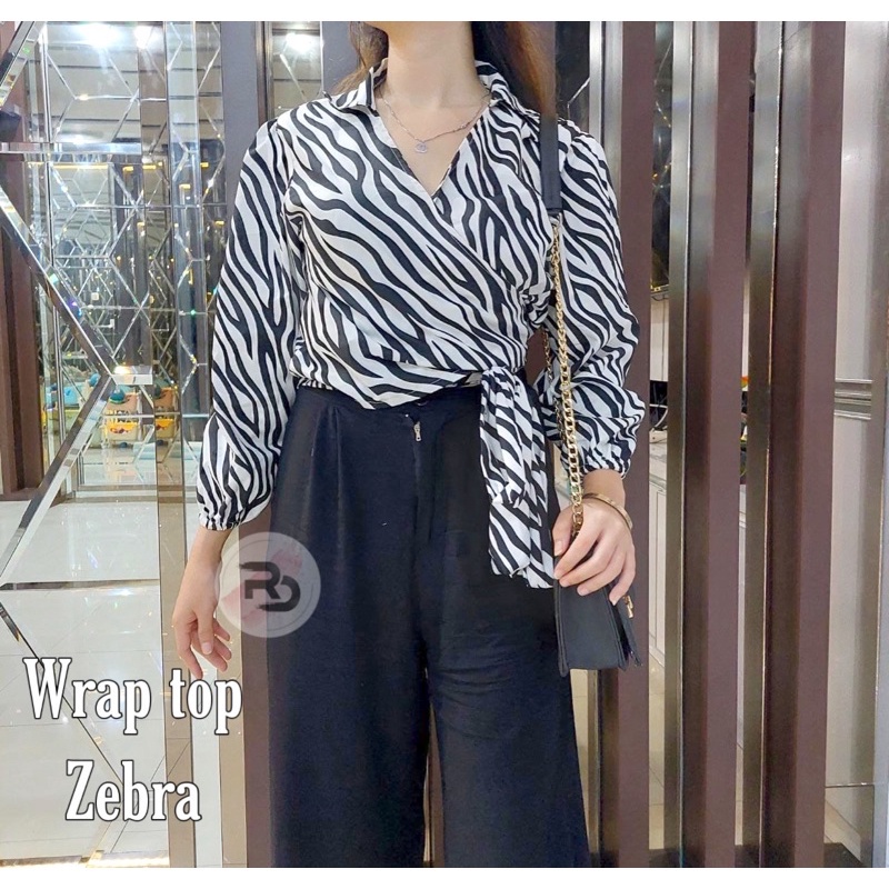 BEFAST - ZRD OOTD Wanita Blouse HIRA / WRAP TOP / Angelie Wrap Top / Angel Wrap Top / Wrap Top Import / Blouse Kekiniaan Remaja / Blouse Ikat Lengan Panjang / Terabru 2022 / Trendy / Blouse Viral Di TikTok