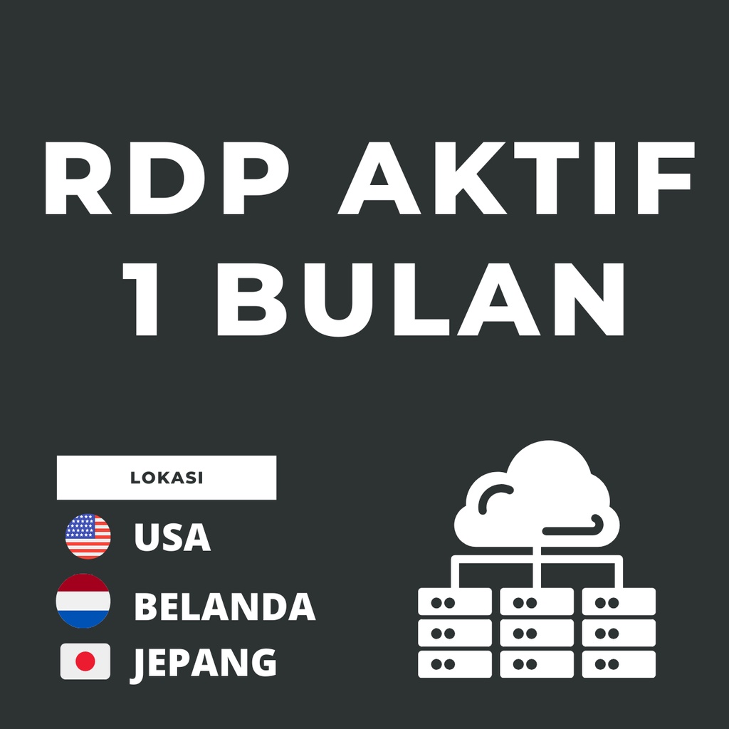 RDP RAM 4GBdan 8GB Aktif 1 Bulan
